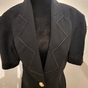 Vintage maxi black Liz Claiborne dress with shoulder pads